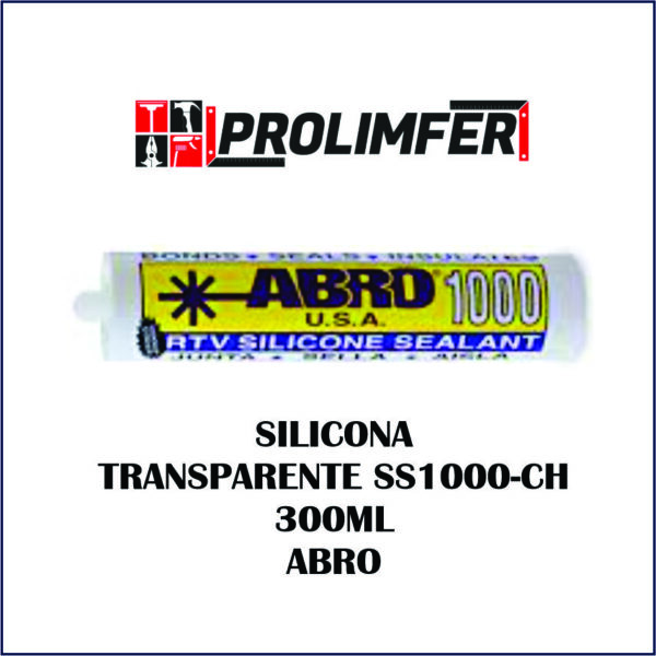 Silicona transparente SS1000-CH 300ml - ABRO