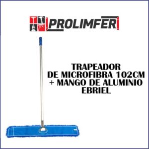 Trapeador de microfibra 102cm + mango de aluminio - EBRIEL