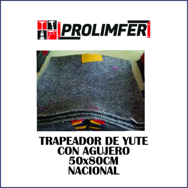 Trapeador de yute con agujero 50x80cm - NACIONAL