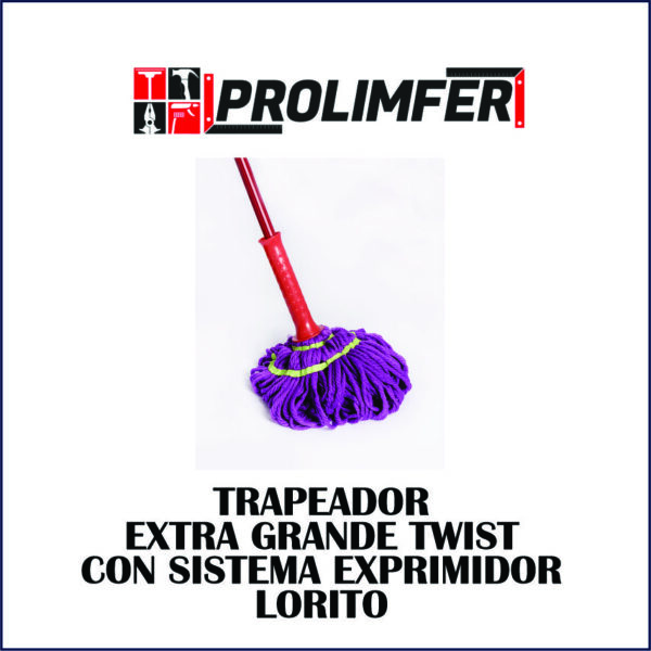 Trapeador extra twist con sistema exprimidor - LORITO