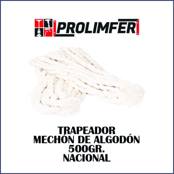 Trapeador mechón de algodón 500gr - NACIONAL