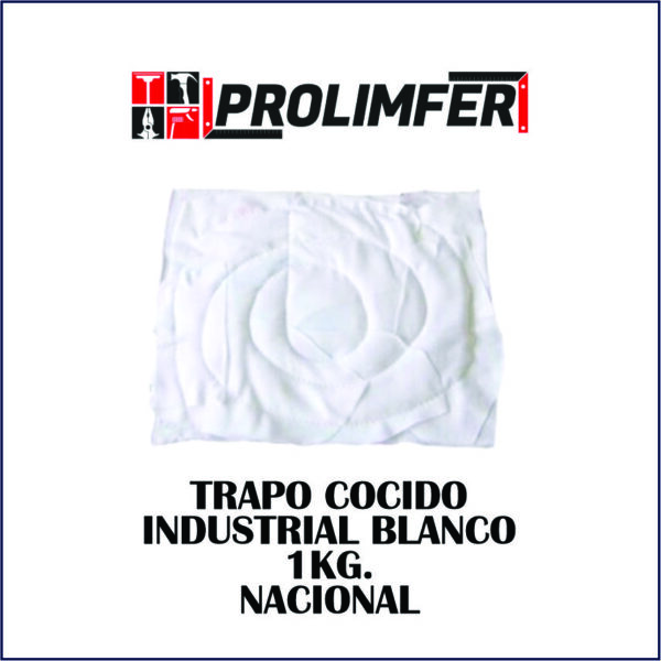 Trapo cocido industrial blanco 1kg - NACIONAL