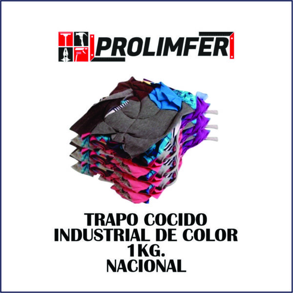 Trapo cocido industrial de color 1kg - NACIONAL