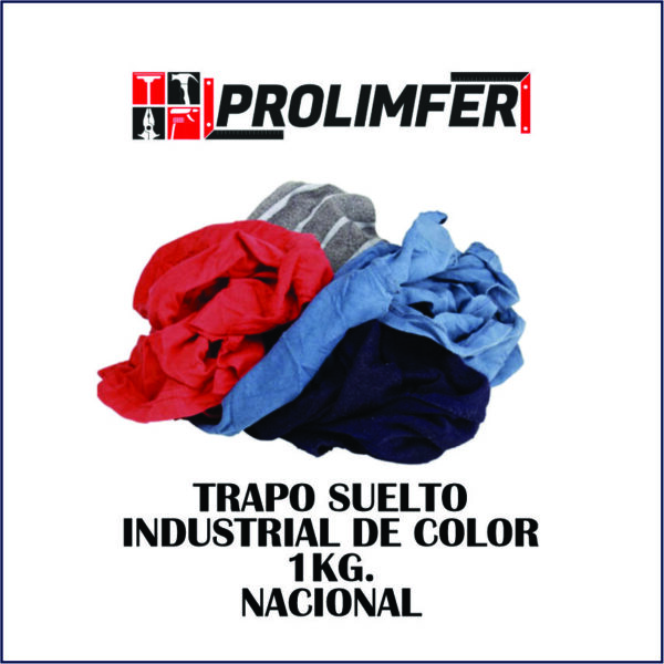 Trapo suelto industrial de color 1kg - NACIONAL