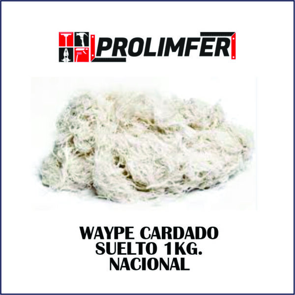 Waype cardado suelto 1kg - NACIONAL