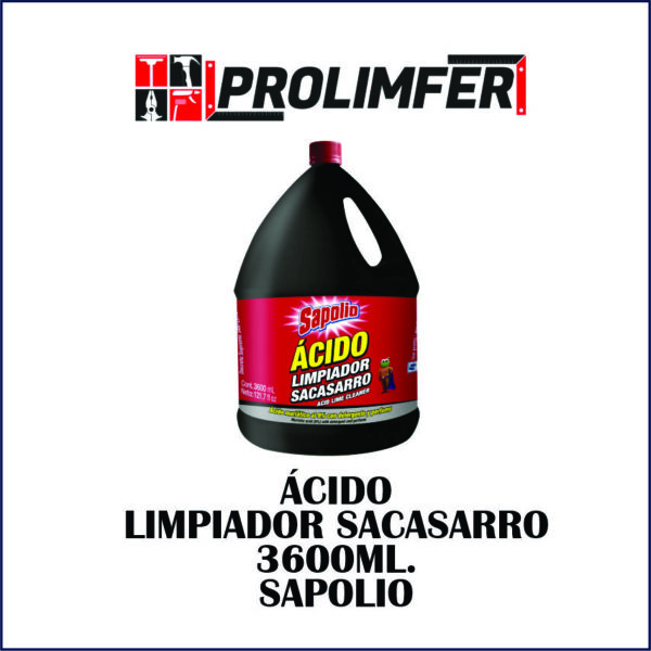 Ácido limpiador sacasarro 3600ml - SAPOLIO