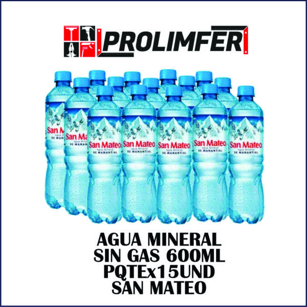 Agua mineral sin gas pqt x16und - SAN MATEO