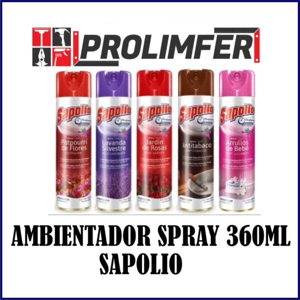 Ambientador spray 360ml aromas variados - SAPOLIO