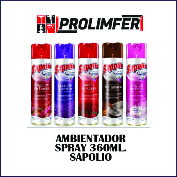 Ambientador spray 360ml aromas variados - SAPOLIO