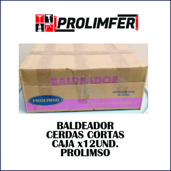 Baldeador cerdas cortas caja x12und - PROLIMSO