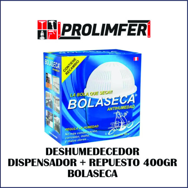 Deshumedecedor dispensador + repuesto 400gr - BOLASECA