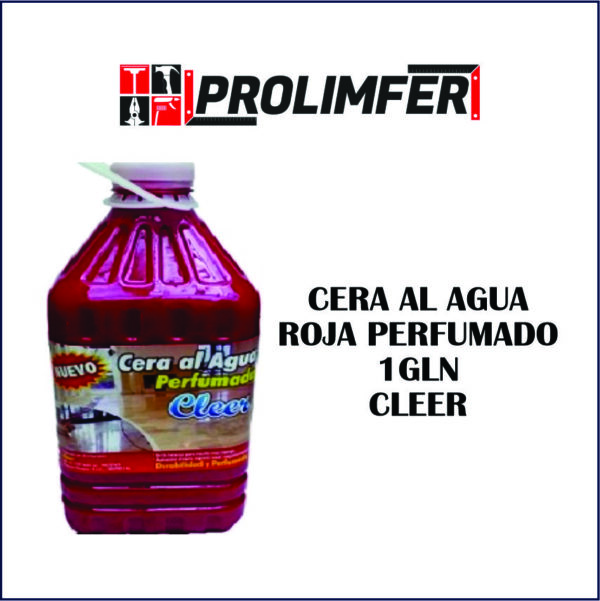 CERA AL AGUA ROJA PERFUMADO 1GLN - CLEER