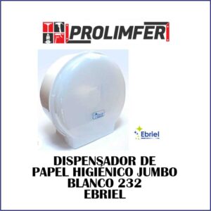 Dispensador de papel higiénico jumbo blanco 232 - EBRIEL