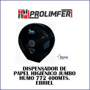 Dispensador de papel higiénico jumbo humo 772 400mts - EBRIEL