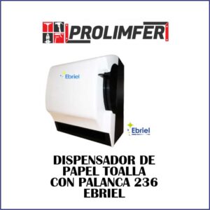 Dispensador papel toalla con palanca JP-393 blanco-humo - EBRIEL