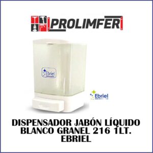 Dispensador de jabón líquido blanco granel 216 1lt - EBRIEL
