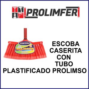 Escoba caserita con tubo plastificado - PROLIMSO 