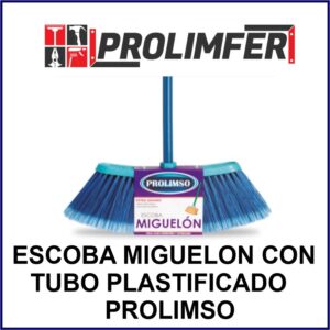 Escoba miguelón con tubo plastificado - PROLIMSO 
