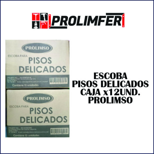 Escoba pisos delicados caja x12und - PROLIMSO