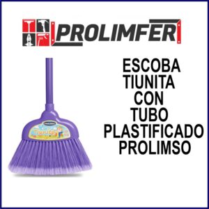 Escoba tiunita con tubo plastificado - PROLIMSO