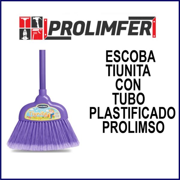 Escoba tiunita con tubo plastificado - PROLIMSO