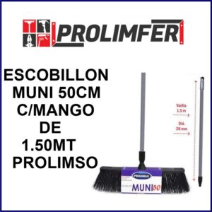 Escobillón muni 50 con mango de aluminio y rosca reforzada - PROLIMSO