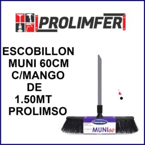Escobillón muni 60 con mango de aluminio y rosca reforzada - PROLIMSO