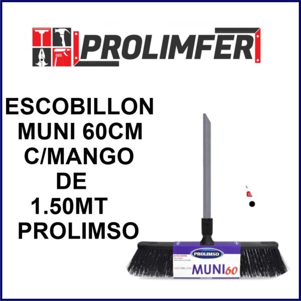 Escobillón muni 60 con mango de aluminio y rosca reforzada - PROLIMSO