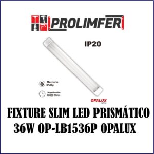 Fixture slim led prismático 36w OP-LB1536P - OPALUX
