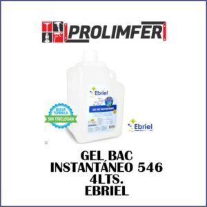 Gel bac instantáneo 546 4lts - EBRIEL