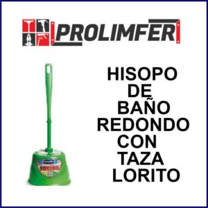 Hisopo de baño redondo con taza - PROLIMSO