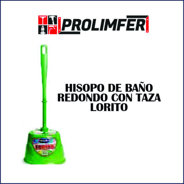 Hisopo de baño redondo con taza - PROLIMSO