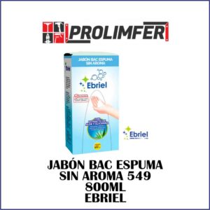 Jabón BAC espuma sin aroma 549 800ml - EBRIEL
