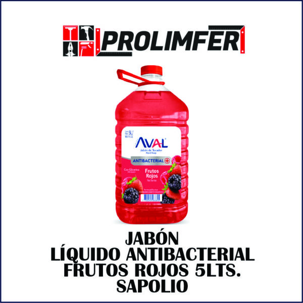 Jabón líquido antibacterial frutos rojos 5lts - SAPOLIO