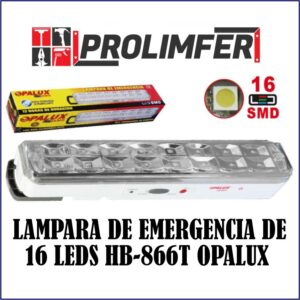 Lámpara de emergencia 16 leds HB-866T - OPALUX