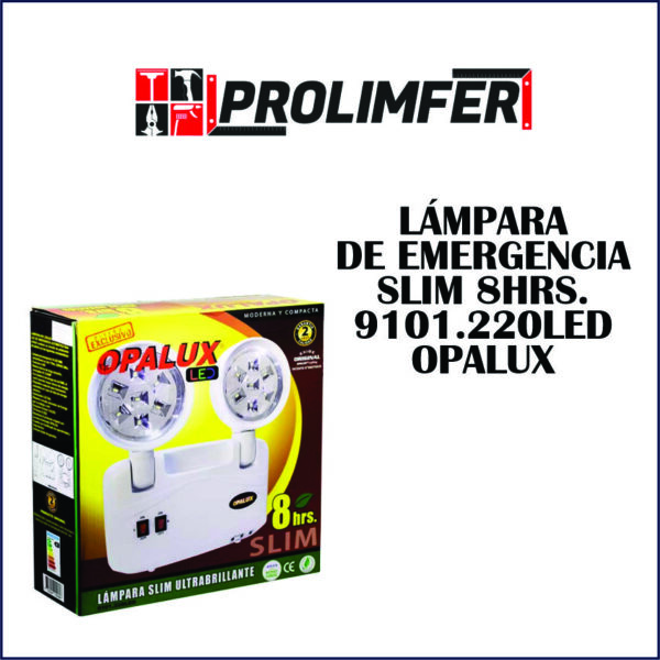 Lámpara de emergencia slim 8hrs 9101.220 led - OPALUX