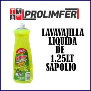 Lavavajilla líquido limón 1.25lt - SAPOLIO