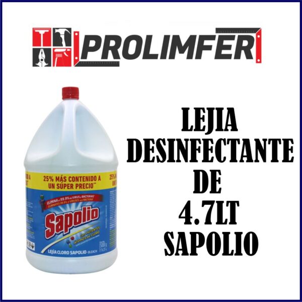 Lejía desinfectante 4.7lts - SAPOLIO