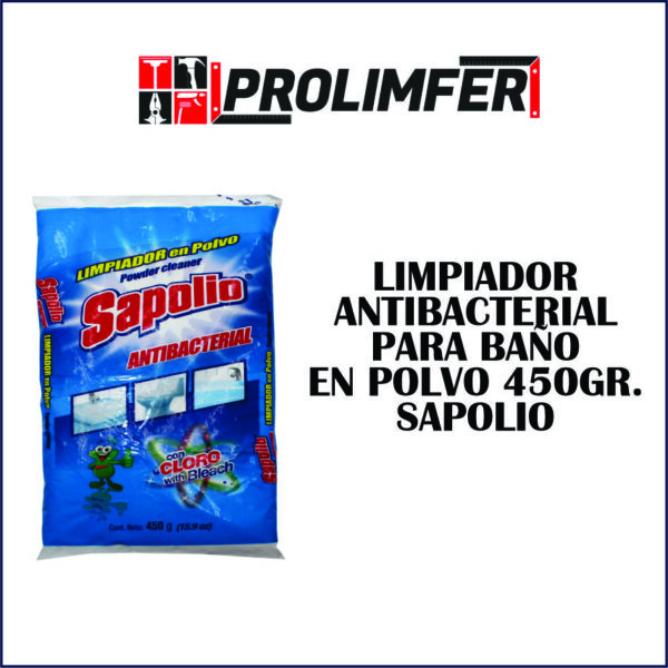 Limpiador antibacterial para baño en polvo 450gr - SAPOLIO