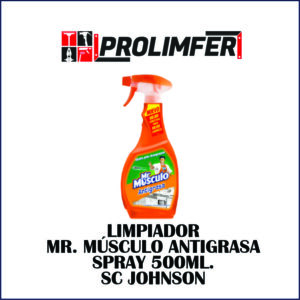 Limpiador Mr. Músculo antigrasa spray 500ml - SC JOHNSON