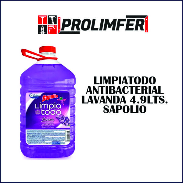 Limpiatodo antibacterial lavanda 4.9lts - SAPOLIO