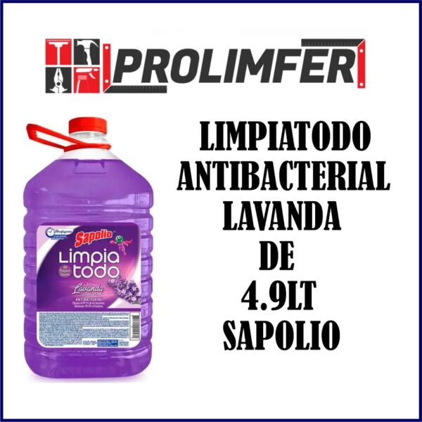 Limpiatodo antibacterial lavanda 4.9lts - SAPOLIO