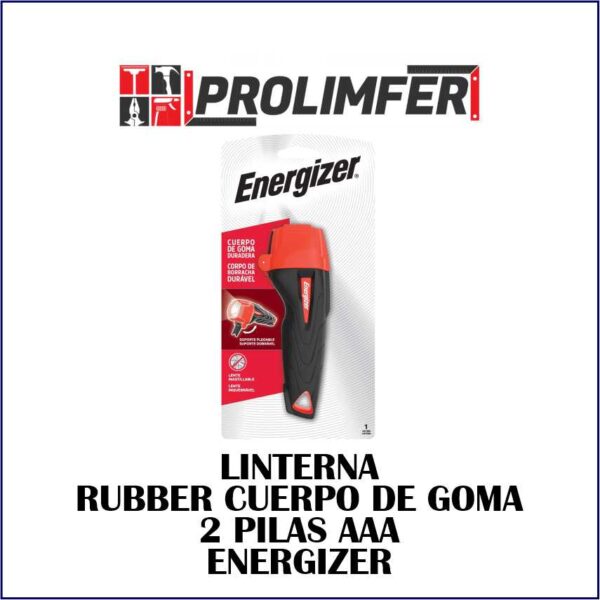 Linterna Rubber cuerpo de goma 2 pilas AAA - ENERGIZER