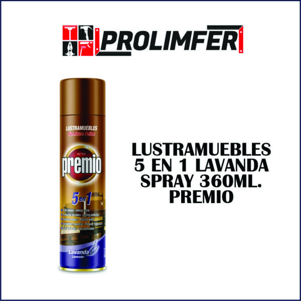 Lustramuebles 5en1 lavanda spray 360ml - PREMIO