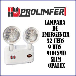 Luz de emergencia 23 leds 9hrs 9101SMD slim - OPALUX