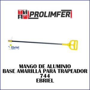 Mango de aluminio base amarilla para trapeador 744 - EBRIEL