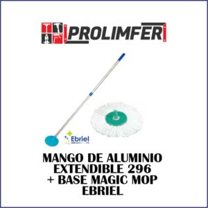 Mango de aluminio extendible 296 + base magic mop - EBRIEL