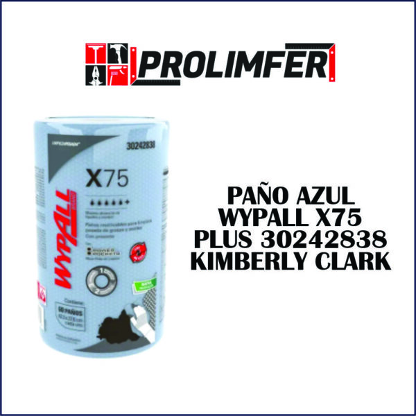 Paño azul Wypall X75 plus 30242838 - KIMBERLY CLARK