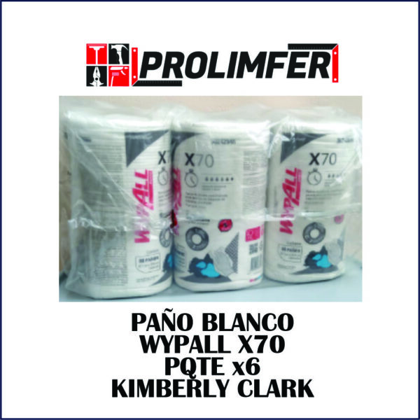 Paño blanco Wypall X70 pqte x6 - KIMBERLY CLARK