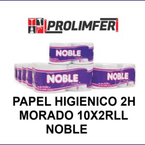 Papel higiénico morado doble hoja 2rollos pqte x10 - NOBLE
